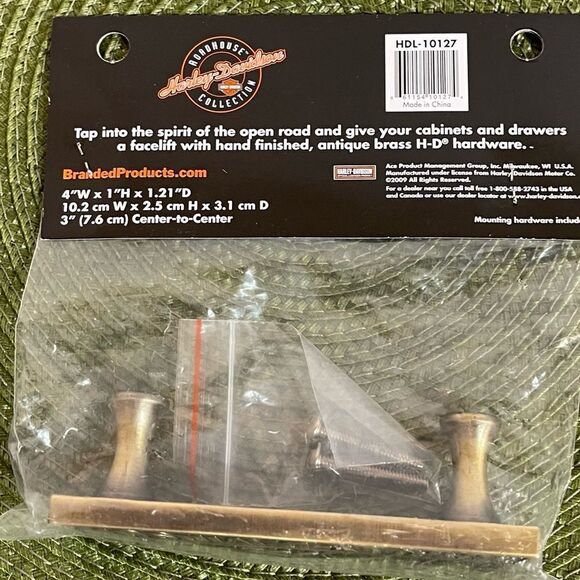 Harley Davidson Bar Font Pull Antique Brass NWT - Picture 8 of 8